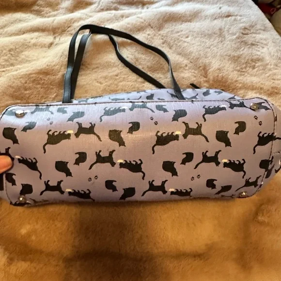 Kate spade kitty print Emma lane leather bag. VHTF. - Picture 3 of 9